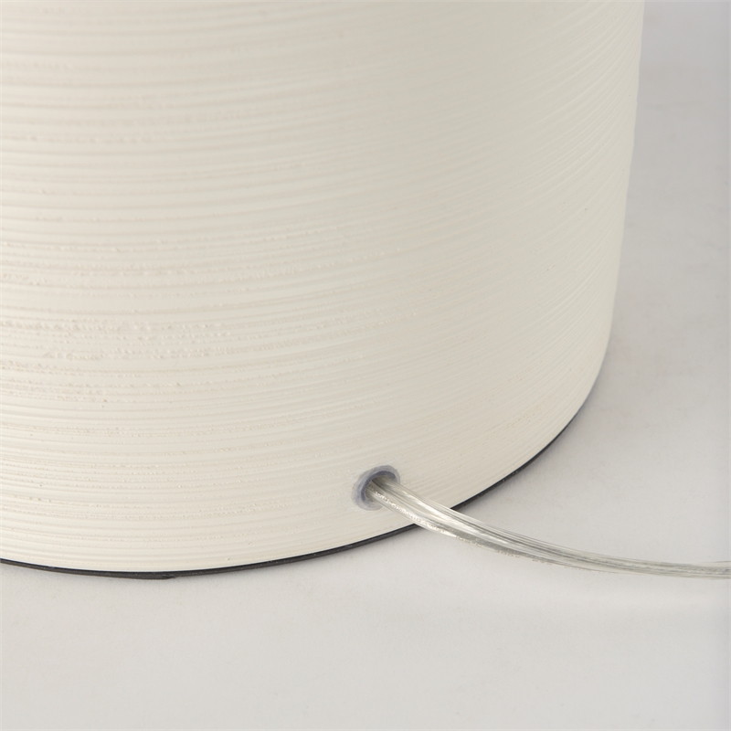Mercana Cato 20.0L X 20.0W X 33.5H Cream Base W/White Shade Table Lamp