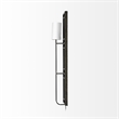 Mercana Noah 12.2X55 Black Metal W/White Fabric Shade Rectangular Wall Sconce