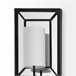 Mercana Noah 12.2X55 Black Metal W/White Fabric Shade Rectangular Wall Sconce