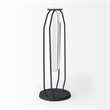 Mercana Aria 4.5L X 3.9W X 11.0H Metal And Glass Holder Object in Black