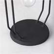 Mercana Aria 4.5L X 3.9W X 11.0H Metal And Glass Holder Object in Black