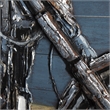Mercana Vintage Cylinder 60X36 Hand Painted On Wood Oil Painting in Blue