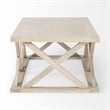 Mercana Forsey Blonde Wood Rectangular Coffee Table in Off White