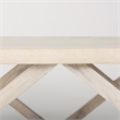 Mercana Forsey Blonde Wood Rectangular Coffee Table in Off White