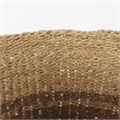 Mercana Vance Light Brown Palm Leaf And Seagrass Round Basket W/ Handles