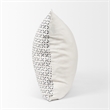 Mercana Jayden Cream W/ Black Print Linen Square Decorative Pillow Cover