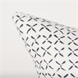 Mercana Jayden Cream W/ Black Print Linen Square Decorative Pillow Cover