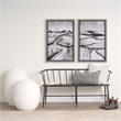 Mercana Jayden Cream W/ Black Print Linen Square Decorative Pillow Cover