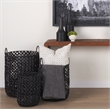 Mercana Jayden Cream W/ Black Print Linen Square Decorative Pillow Cover