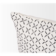 Mercana Jayden Cream W/ Black Print Linen Lumbar Decorative Pillow Cover