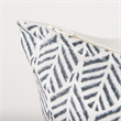 Mercana Jennelle Cream W/ indigo Print Linen Square Decorative Pillow Cover