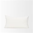 Mercana Janelle Cream W/ indigo Print Linen Lumbar Decorative Pillow Cover