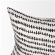 Mercana Jenna Cream W/ Black Print Linen Lumbar Decorative Pillow Cover