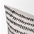 Mercana Jenna Cream W/ Black Print Linen Lumbar Decorative Pillow Cover