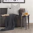 Mercana Jenna Cream W/ Black Print Linen Lumbar Decorative Pillow Cover