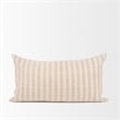 Mercana Jace Cream W/ Beige/Cream Stripe Lumbar Decorative Pillow Cover