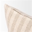 Mercana Jace Cream W/ Beige/Cream Stripe Lumbar Decorative Pillow Cover