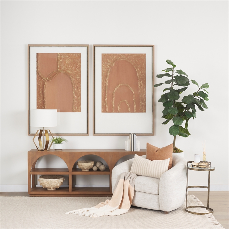 Mercana Jace Cream W/ Beige/Cream Stripe Lumbar Decorative Pillow Cover