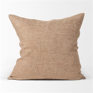 Mercana Jacklyn Brown Linen Square Decorative Pillow Cover