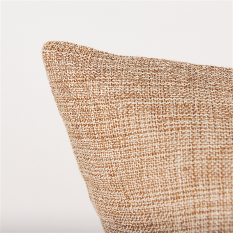 Mercana Jacklyn Brown Linen Square Decorative Pillow Cover