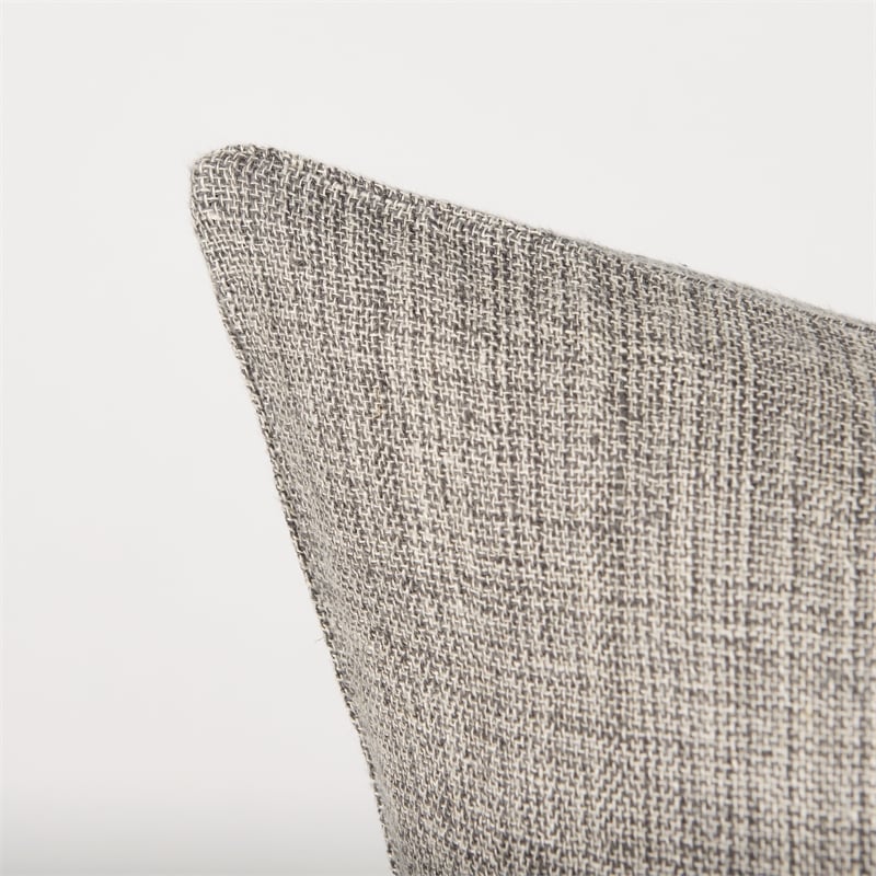 Mercana Jacklyn Grey Linen Square Decorative Pillow Cover