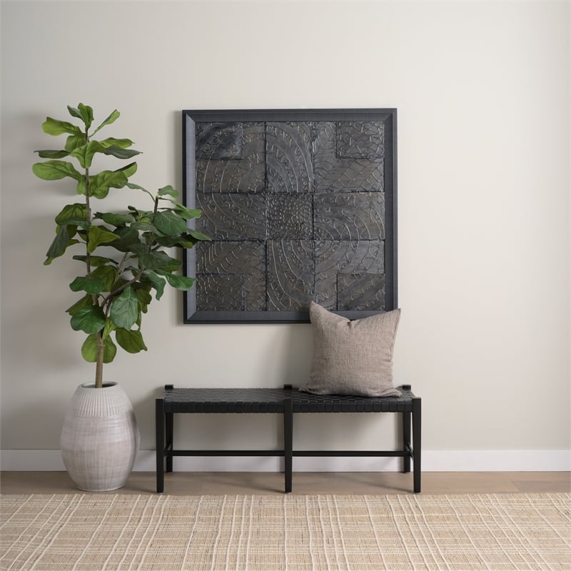 Mercana Jacklyn Grey Linen Square Decorative Pillow Cover