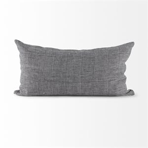 Mercana Ramone 14 X 26 White And Black Fabric Decorative Pillow Cover