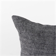 Mercana Sibyl Black Fabric Striped And White Fringed Decorative Pillow Cover