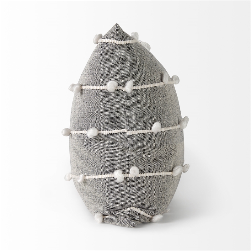 Mercana Linda 20 X 20 Navy And Cream With White Detail Decorative Pillow Cover