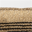 Mercana Emma Light Brown Seagrass Rectangular Basket W/ Black Stripes (Set Of 2)