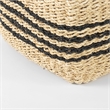 Mercana Emma Light Brown Seagrass Rectangular Basket W/ Black Stripes (Set Of 2)