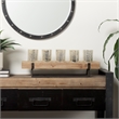 Mercana Benk Wood And Black Metal Five Cup Candle Holder in Gold