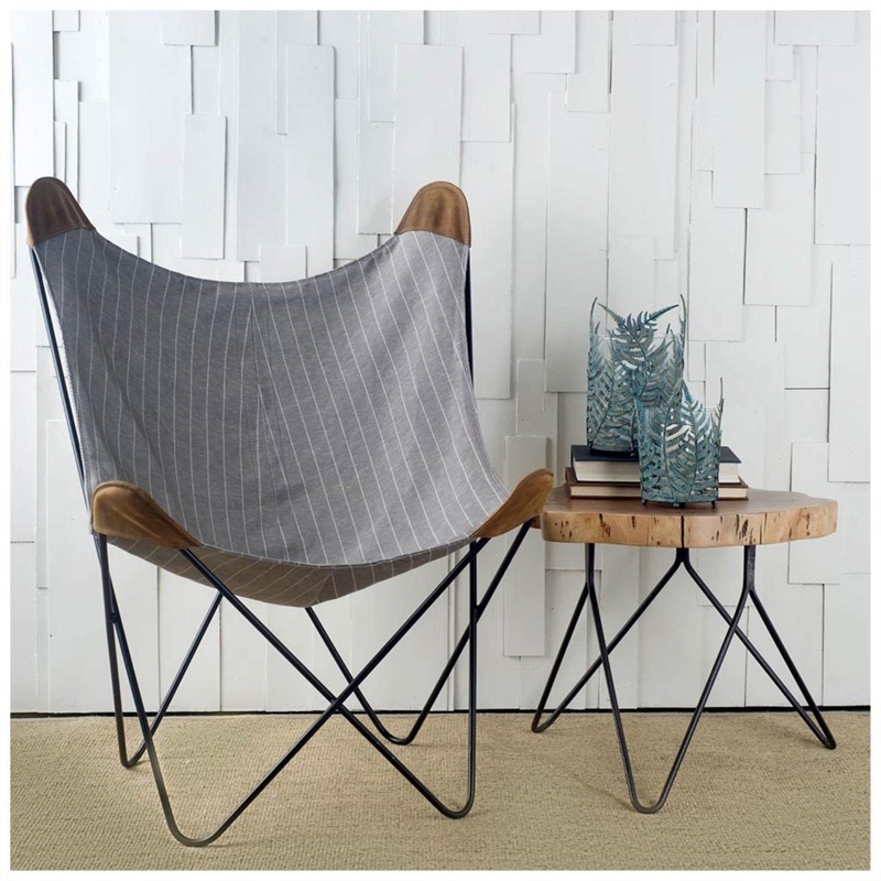 Mercana Palen Ii Large Green/Gold Metal Fern Leaf Table Candle Holder