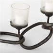 Mercana Quito Black Metal Chain-Link Five Candle Table Candle Holder