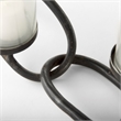 Mercana Quito Black Metal Chain-Link Five Candle Table Candle Holder