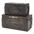 Mercana Cassia Brown Wooden Boxes (Set Of 2)