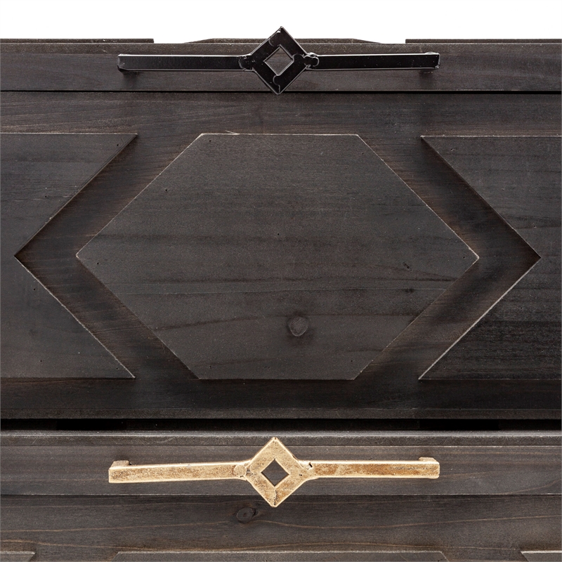Mercana Cassia Brown Wooden Boxes (Set Of 2)