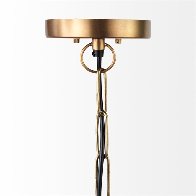 Mercana Leighton I 15X20 Gold Toned Metal Spherical Pendant Light in Clear
