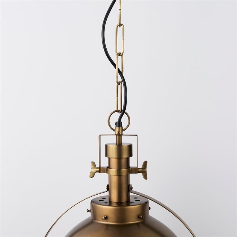 Mercana Leighton I 15X20 Gold Toned Metal Spherical Pendant Light in Clear