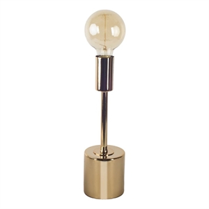 Mercana Mooney I (17.5&quotH) Metallic-Gold Metal Shade-Less Table Lamp
