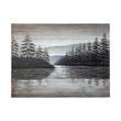 Mercana Sunset Narrows 48X36 Original Hand Painted On Wood Oil Painting in Gray