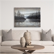 Mercana Sunset Narrows 48X36 Original Hand Painted On Wood Oil Painting in Gray
