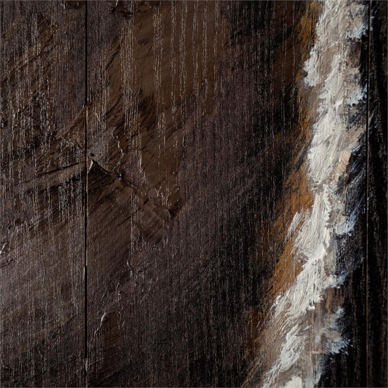 Mercana Equus Diptych 60X60 Horse On Wood Oil Painting in Brown