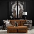Mercana Equus Diptych 60X60 Horse On Wood Oil Painting in Brown