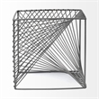 Mercana Rochon 8L X 8W Gray Metal Decorative Cube in Gunmetal
