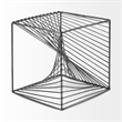 Mercana Rochon 8L X 8W Gray Metal Decorative Cube in Gunmetal
