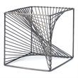 Mercana Rochon 8L X 8W Gray Metal Decorative Cube in Gunmetal