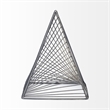 Mercana Risley 8L X 8W Gray Metal Triangular Decorative Object in Gunmetal
