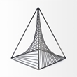Mercana Risley 8L X 8W Gray Metal Triangular Decorative Object in Gunmetal