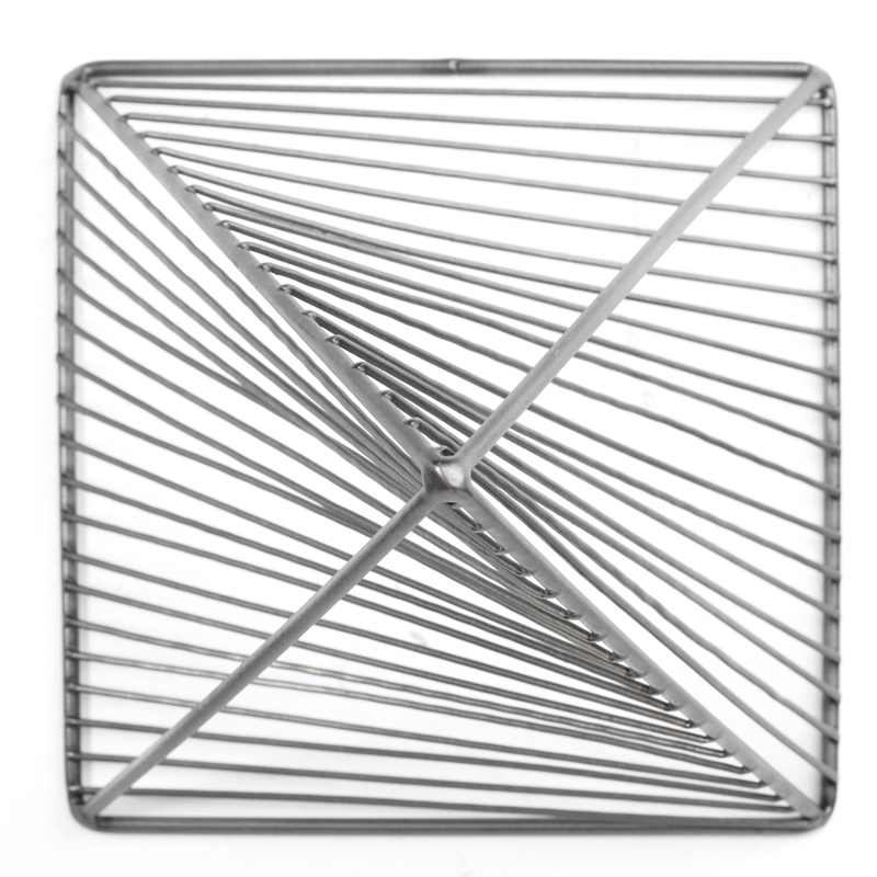 Mercana Risley 8L X 8W Gray Metal Triangular Decorative Object in Gunmetal